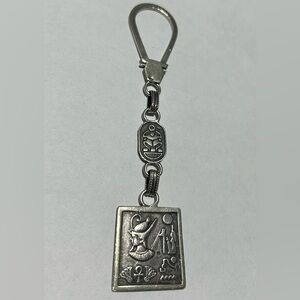 Handmade Egyptian Silver Keychain